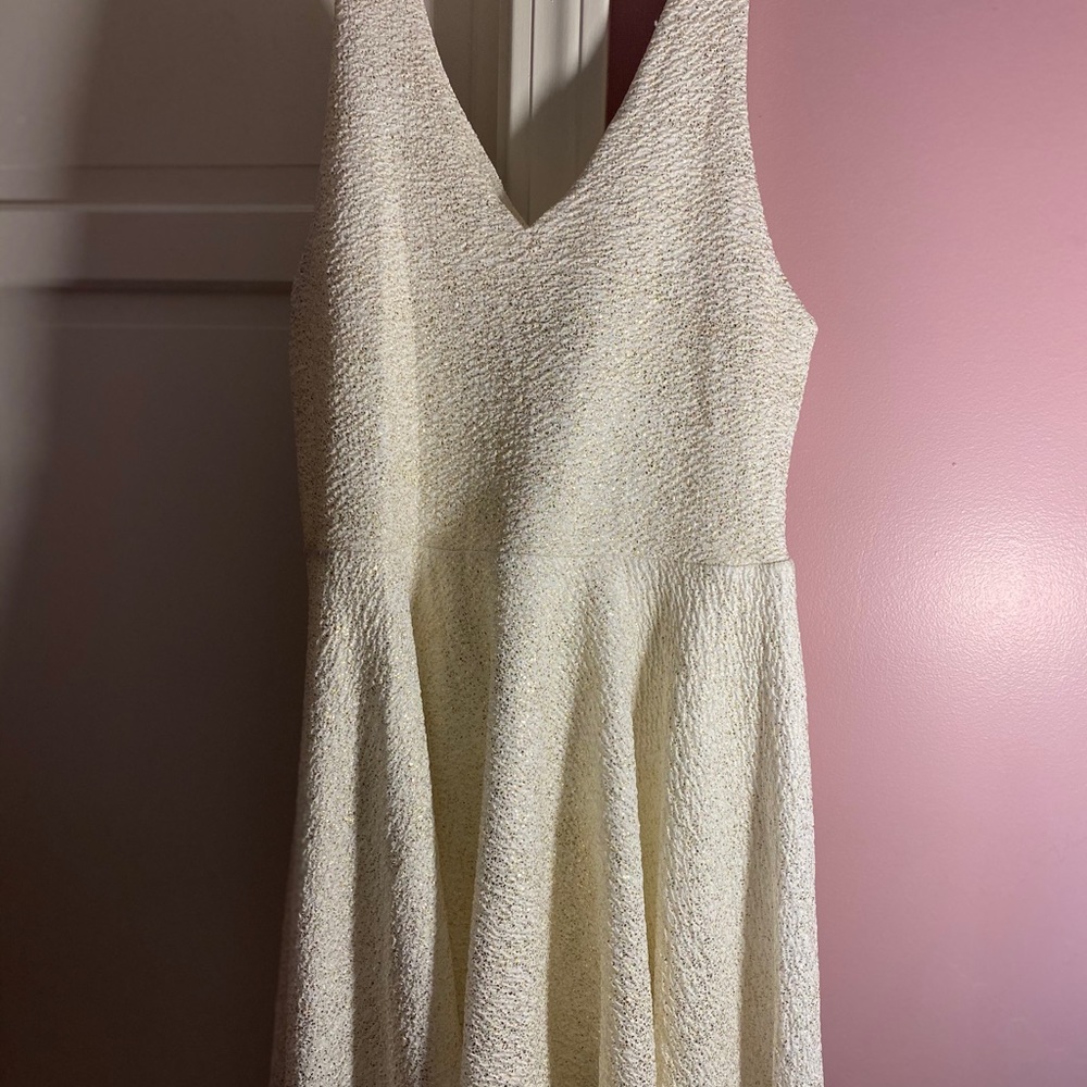 Gold and white urban outfitters dress